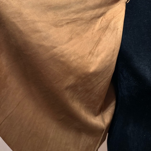 Women's Open-Front Draped Jacket - Camel - Picture 5 of 9